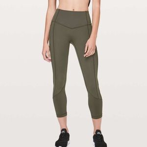 Lululemon All The Right Places Crop II, 12, Dark Olive
